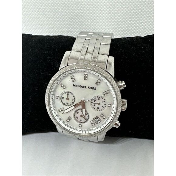 Michael Kors MK5020 Women\'s Silver Stainless Steel Analog Dial Wrist Watch NUL51 main image 7